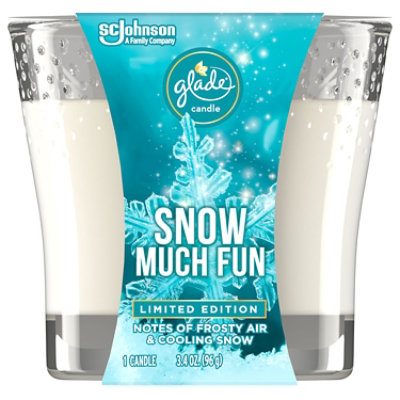 Glade Snow Much Fun Jar Scented Candle Air Freshener - 3.4 Oz