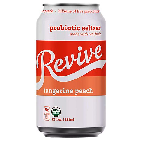 Revive Tangerine Peach Sparkling Probiotic - 12 Fl. Oz.