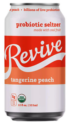 Revive Tangerine Peach Sparkling Probiotic - 12 Fl. Oz.