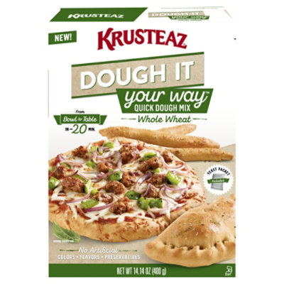 Krusteaz Whole Wheat Dough It Your Way Quick Rise Dough Mix - 14.14 Oz
