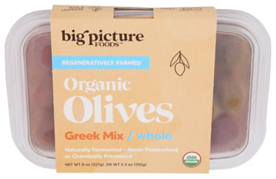 Big Picture Olive Organic Greek Mix Whole - 5.3 OZ - Image 1