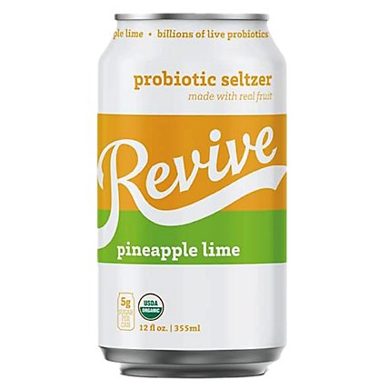 Revive Pineapple Lime Sparkling Probiotic - 12 Fl. Oz. - Image 1
