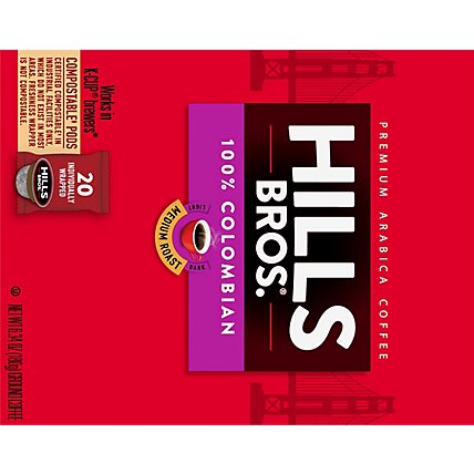 Hills Brothers Compostable K Cup Colombian Medium Roast Coffee - 20 CT - Image 5