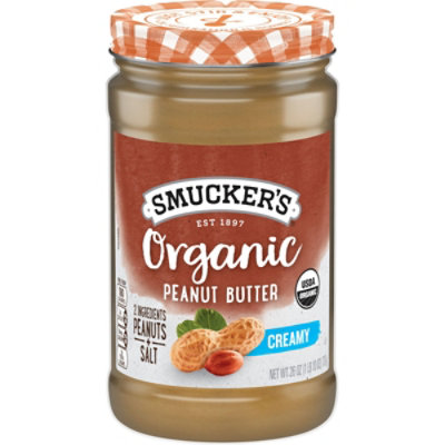 Smuckers Organic Creamy Peanut Butter - 26 OZ - Image 1