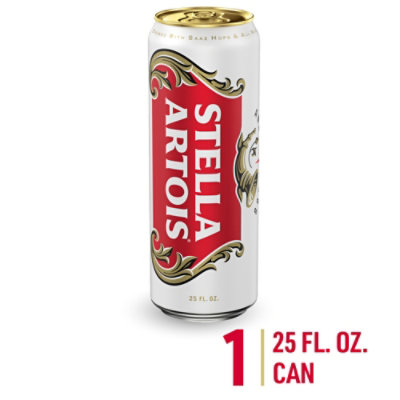 Stella Artois Lager Beer Can - 25 Fl. Oz. - Image 1