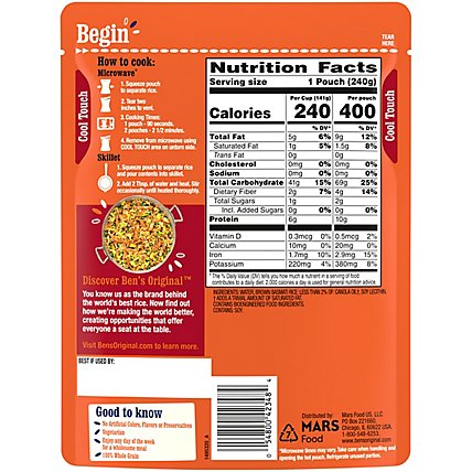 Ben's Original Ready Rice Easy Dinner Side Brown Basmati Rice Pouch - 8.5 Oz - Image 6