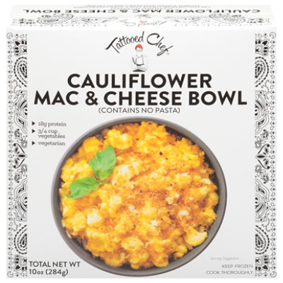 Tattooed Chef Entree Cauliflower Mac & Cheese Bowl - 10 Oz