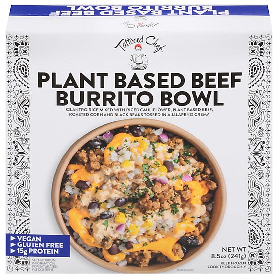 Tattooed Chef Entree Plant Based Burrito Bowl - 8.5 Oz