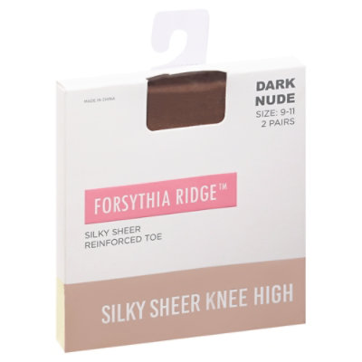 Fr Wmn Knee Highs Nude - 2 CT