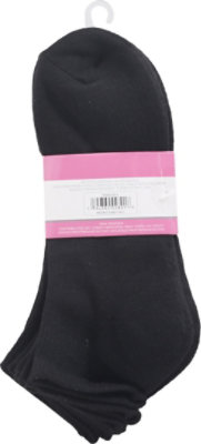 Fr Wmn Qtr Sock Cush Blk - 4 CT - Image 4
