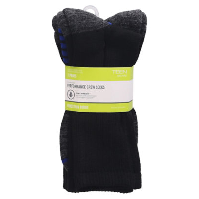 Fr Boy Crew Sock Cush Blk - 3 CT