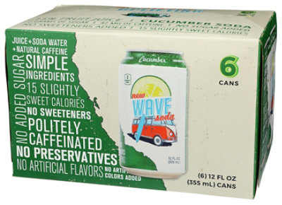 Wave Soda Cucumber 6pack - 6-12FZ - Image 4