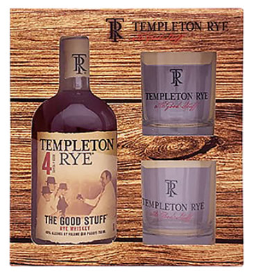 Templeton Rye Whiskey W/ Rocks Glasses - 750 ML