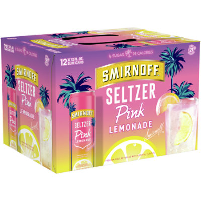 Smirnoff Seltzer Pink Lemonade 4.5% ABV Cans - 12-12 Oz - Image 1