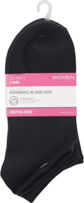 Fr Wmn No Show Cush Blk - 3 CT - Image 2