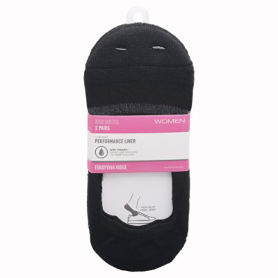 Fr Wmn Liners Cush Ath Blk - 3 CT - Image 3
