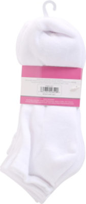 Fr Wmn Qtr Sock Cush Wht - 4 CT - Image 4
