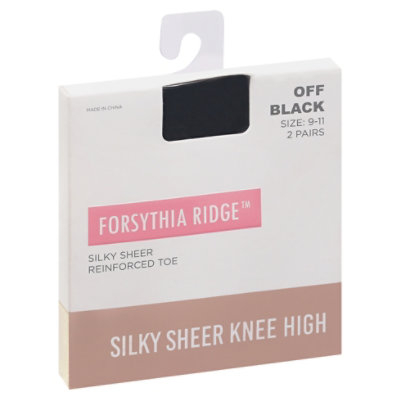 Fr Wmn Knee Highs Black - 2 CT