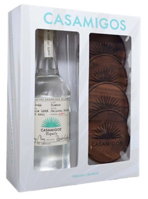 Casamigos Tequila Blanco With Coasters Package - 750 ML