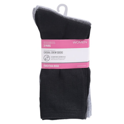 Fr Wmn Crew Sock Multi - 3 CT