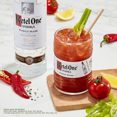 Ketel One Vodka Bottle with Two Limited Edition Martini Glasses - 750 Ml - Image 4