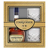 Courvoisier Cognac Vs With Rocks Glass Package - 750 ML - Image 2
