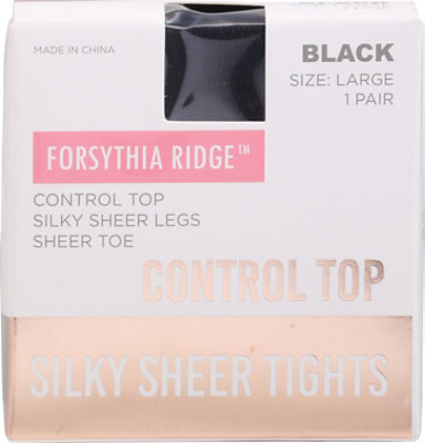 Fr Sheer Tights Ct Blk Lrg - EA - Image 2