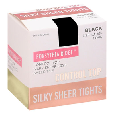 Fr Sheer Tights Ct Blk Lrg - EA