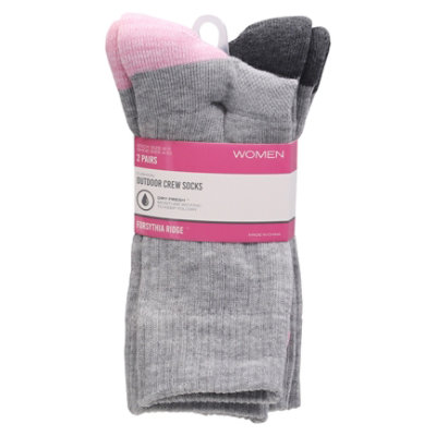 Fr Wmn Hiking Sock Grey - 2 CT