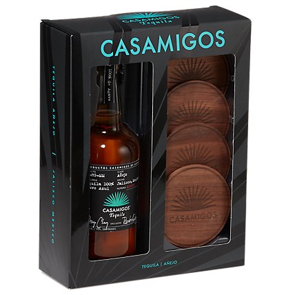 Casamigos Tequila Anejo With Coasters Pa - 750 ML - Image 1