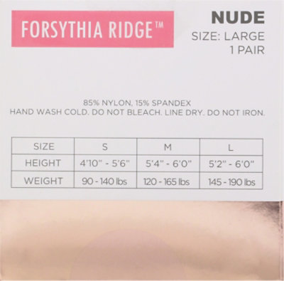 Fr Sheer Tights Ct Nude Lg - EA - Image 4