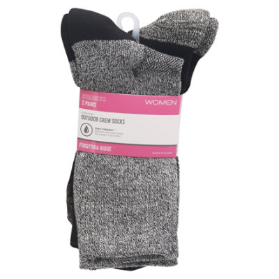 Fr Wmn Hiking Sock Blk - 2 CT