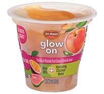 Del Monte Glow On Peaches In Passionfruit Guava Juice 6 Oz Cup - 6 OZ