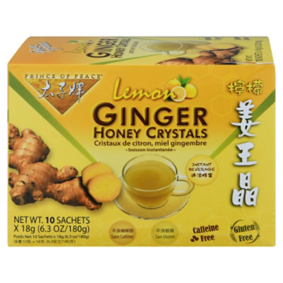 Prince Of Peace Lemon Ginger Tea Honey Crystals Tea - 10 Count - Image 3