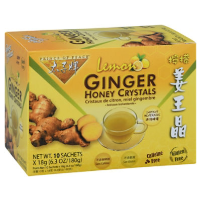 Prince Of Peace Lemon Ginger Tea Honey Crystals Tea - 10 Count - Image 1