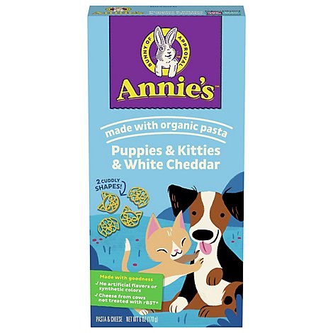 Annie's Puppies & Kitties & White Cheddar Pasta & Cheese - 6 OZ