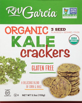 R. W. Garcia 3 Seed Kale Crackers - 5.5 Oz - Image 2