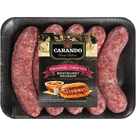 Carando Sausage Bratwurst Original - 19 OZ