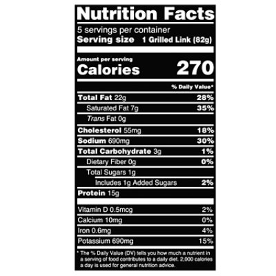 Carando Sausage Bratwurst Original - 19 OZ - Image 3