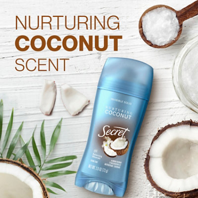 Secret Antiperspirant Deodorant Invisible Solid Stick Coconut - 2.6 Oz - Image 4