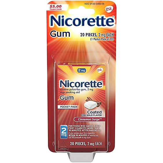 Nicorette Cinnamon 2mg - 20 CT