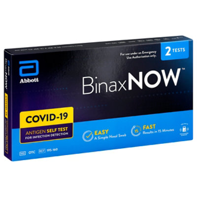 BinaxNOW COVID-19 Antigen Self Test 2 Tests - Each - Image 1