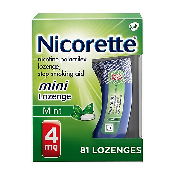 Nicorette 4mg Lozen Mini Mnt - 81 CT