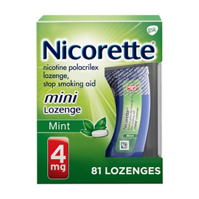 Nicorette 4mg Lozen Mini Mnt - 81 CT