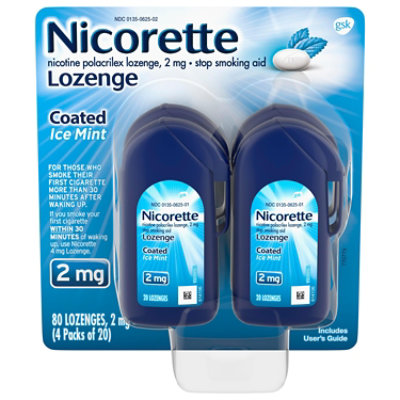 Nicorette Coated Lozenge Ice Mint 2mg - 80 CT - Image 1