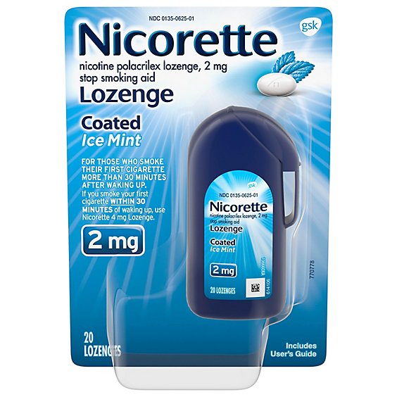 Nicorette Coated Lozenge Ice Mint 2mg - 20 CT