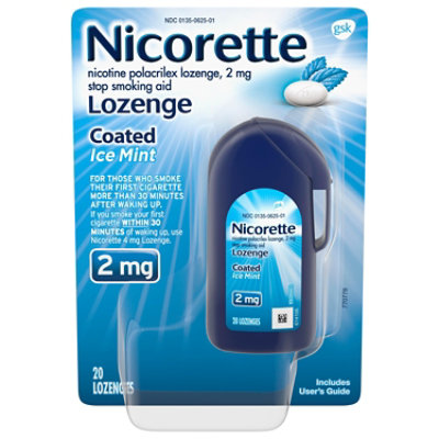 Nicorette Coated Lozenge Ice Mint 2mg - 20 CT - Image 1