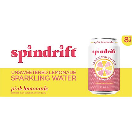 Spindrift Pink Lemonade Sparkling Water - 8-12 FZ - Image 6