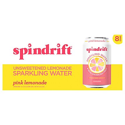 Spindrift Pink Lemonade Sparkling Water - 8-12 FZ - Image 1
