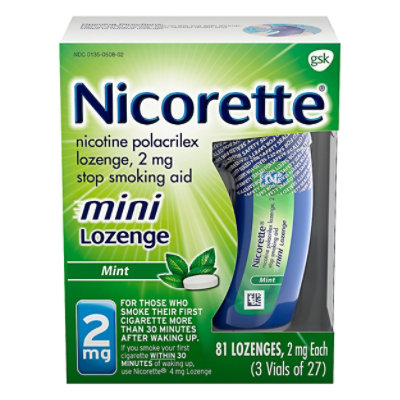 Nicorette 2mg Lozen Mini Mnt - 81 CT